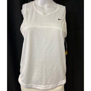 Nike Dri-Fit Women's White Tennis Shirt/Tank Top Sz M SKU 4667